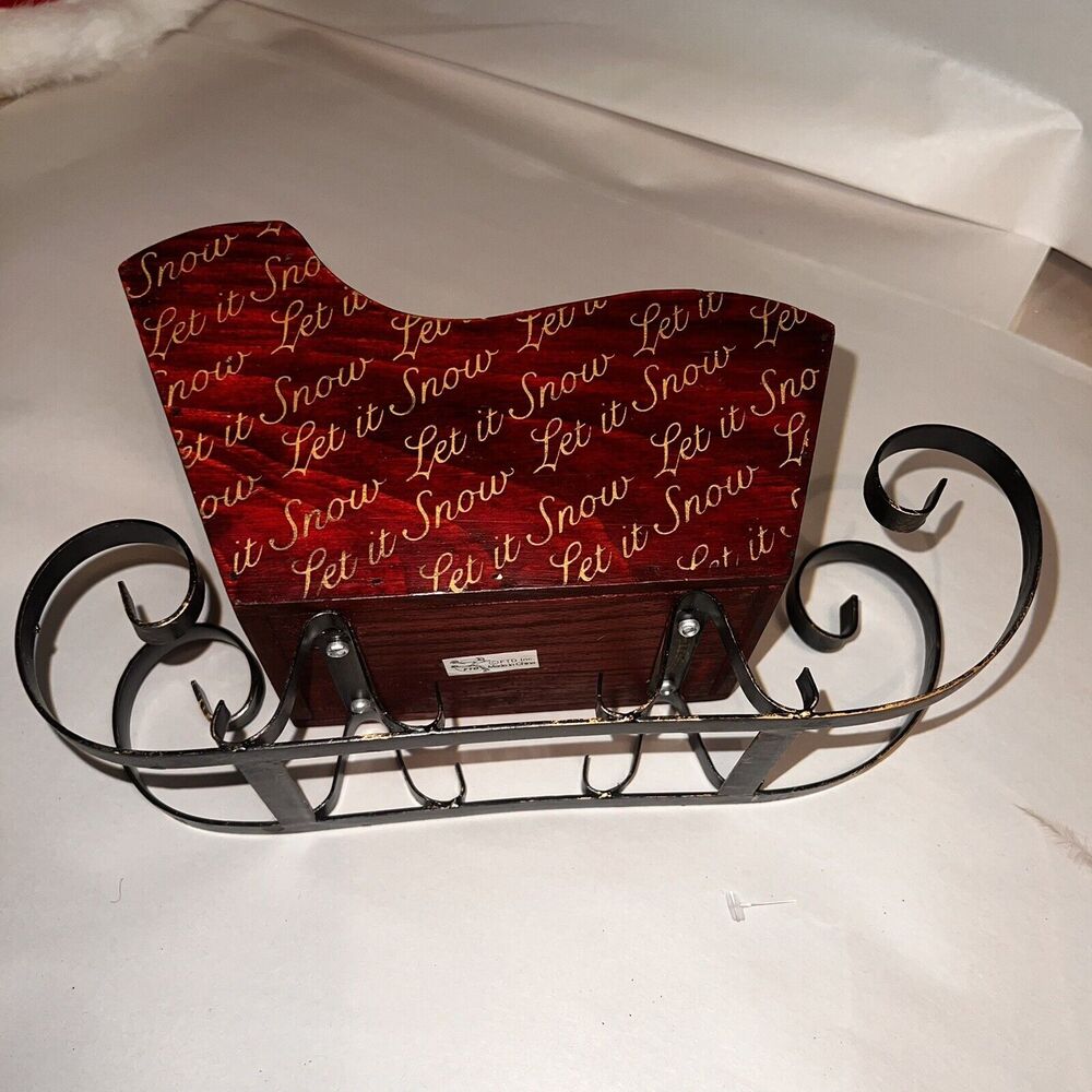 Sleigh FTD INC "LET IT SNOW" SLEIGH Christmas Holiday  Open Sleigh